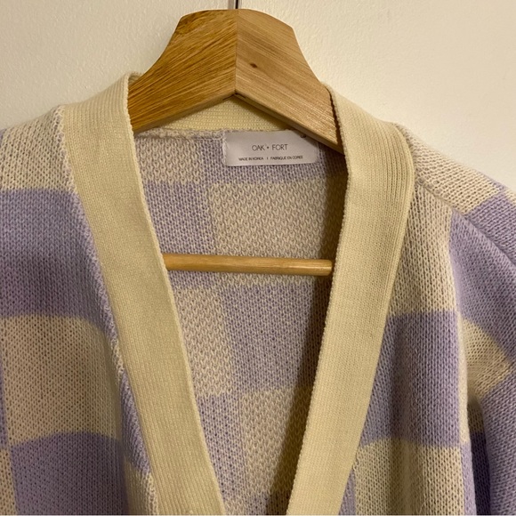 Oak & Fort Checkered Cardigan - Size L - Picture 2 of 3